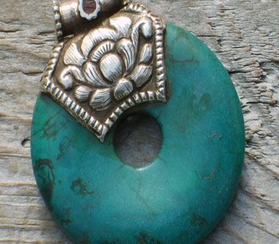 Turquoise Pendant Tibetan Jewelry